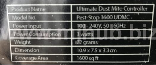 Pest-Stop Ultimate Dust Mite Controller 1600