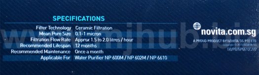 Novita Ceramic Filter