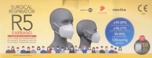 Surgical Respirator R5 Earband FFP2 (100pcs in a box)